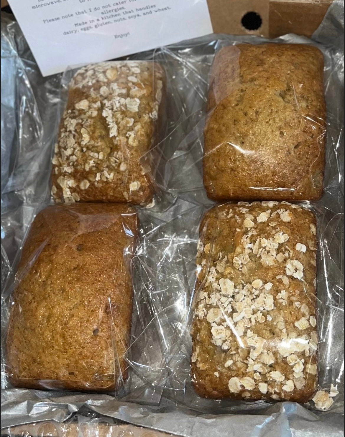 Vegan Mini Caribbean Banana Bread Loaf - Box of 4